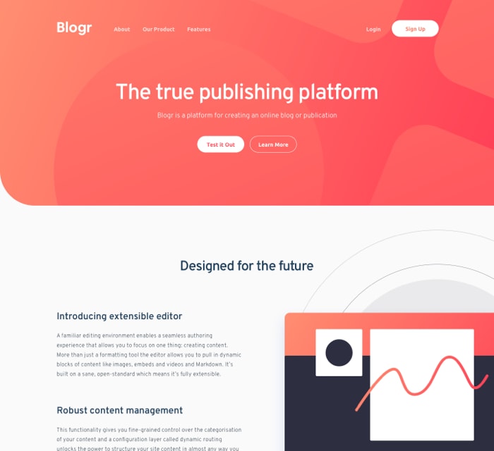 Web project "Blogr"